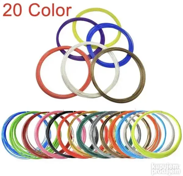 Žice za 3D olovku 200 m 20 kom plastika za 3D olovku