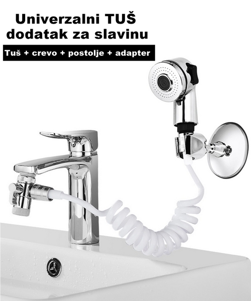 Tuš za slavinu ugradni dodatak univerzalni