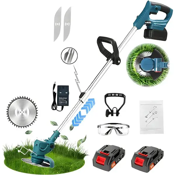 Aku trimer za travu sa 2 baterije