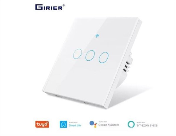 Wifi pametni prekidač za svetlo ugradni 3 tastera