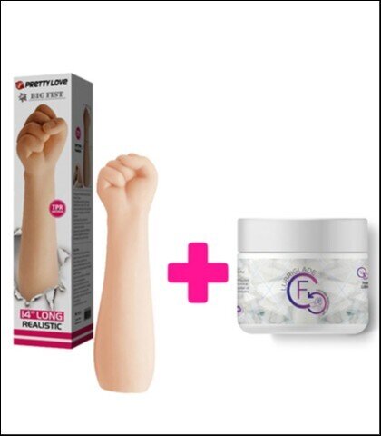 DILDO ZA FISTOVANJE 14 + LUBRIFIST - Lubrikant za fistovanje