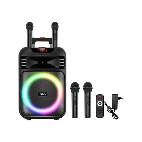Bluetooth zvucnik 50W karaoke set sa 2 mikrofona ZQS15113 crni