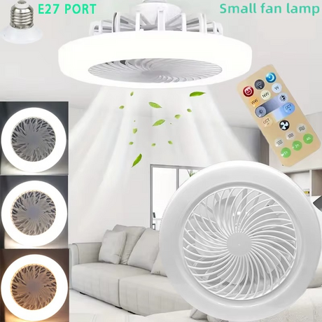 Ventilator sijalica Led sijalica ventilator + daljinski 2u1