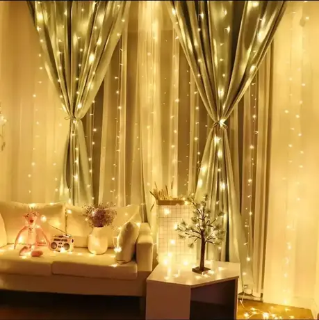 Elegantna LED Zavesa (3x3m) - Toplo Bela I zuta