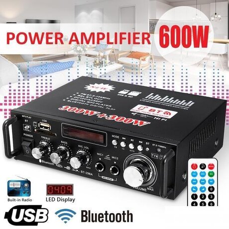 Pojacalo Bluetooth za auto 12v/220v Digitalni plejer BT-298A