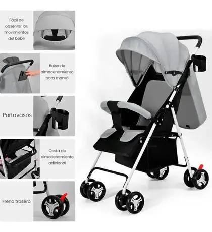 Sklopiva dečija kolica sa ručkom koja se podiže