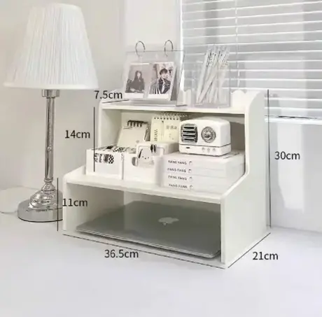 Moderna Stona Polica i Organizator za Radni Sto – Bela