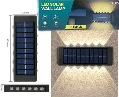 Solarne zidne dvostrane lampe – 2 komada