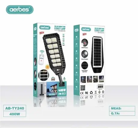  Aerbes AB-TY240 400W solarna ulična svetiljka. 