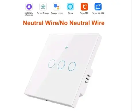 Tuya WiFi pametni prekidač na dodir sa tri tastera