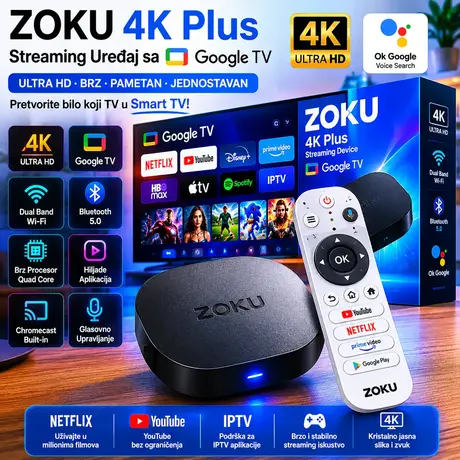 ZOKU 4K Plus Google TV Box – 4K Ultra HD Streaming Uređaj