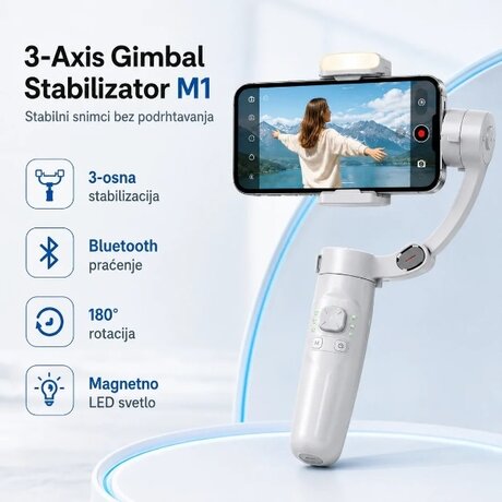 M1 3-Osni Gimbal Stabilizator za Telefon
