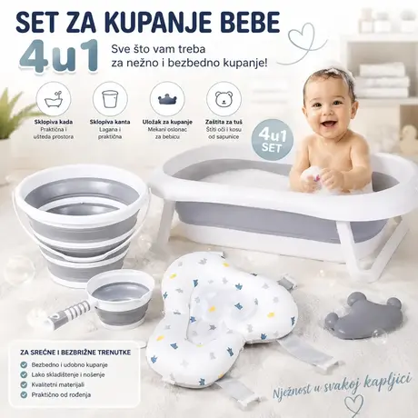 Set za Kupanje Bebe 4u1