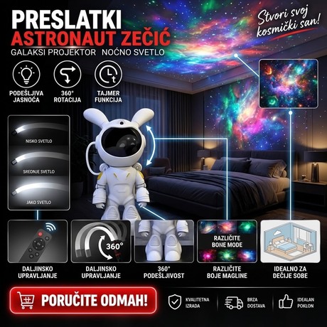 Astronaut Zeka Zvezdani Projektor