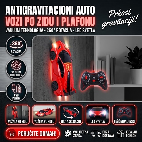 ANTIGRAVITACIONI RC AUTO – Prkosi Gravitaciji