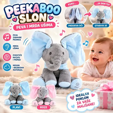 Peekaboo Slon za Decu – Plišani Slon