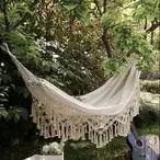 Boho lezaljka ljuljaska viseca mreza ljuljaska sa letvicama
