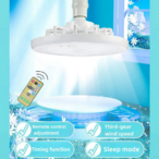 Ventilator sijalica Led sijalica ventilator + daljinski 2u1