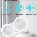 Ventilator sijalica Led sijalica ventilator + daljinski 2u1