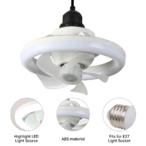 Led luster sa ventilatorom E27