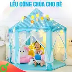 Sator za decu Dvorac rozi sator zamak sa zavesama ROZE I PLAVI