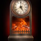 2u1 Sat i LED lampa sa imitacijom kamina (SP22)