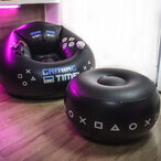 Gejmerska fotelja sa tabureom na naduvavanje