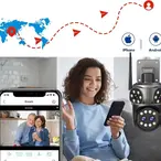 PTZ WiFi kamera sa 3 nezavisne kamere i 4 objektiva – 32mpx, CareCam Pro