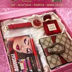 Poklon set za žene sat, novčanik, parfem i senke za oči