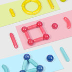 Magnetni set štapića i kugli 64 delova