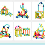 Magnetni set štapića i kugli 64 delova