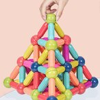 Magnetni set štapića i kugli 64 delova