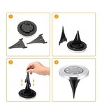 Solarni LED diskovi za dvorište Set od 4 komada