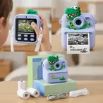 Fotoaparat za decu dinosaurus sa štampačem plavi