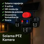 Solarna PTZ Kamera sa tri sočiva 4G 25mpix