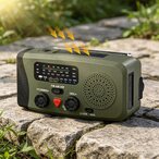 Solarni kamping radio sa ručnim dinamo punjenjem