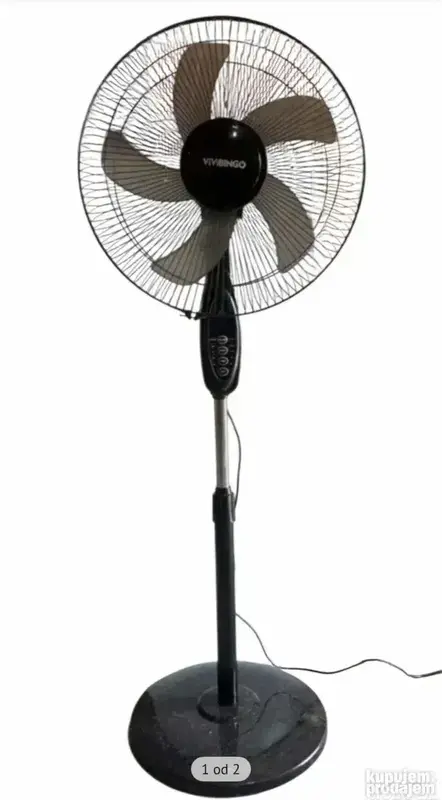 Ventilator sa daljinskim - crni AKCIJA