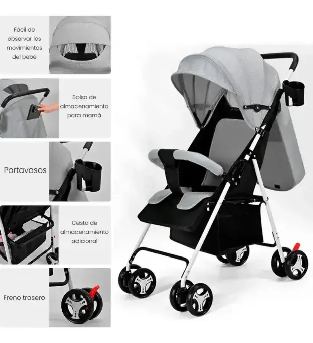 Sklopiva dečija kolica sa ručkom koja se podiže