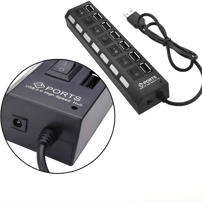 USB 2.0 Hub sa 7 Portova