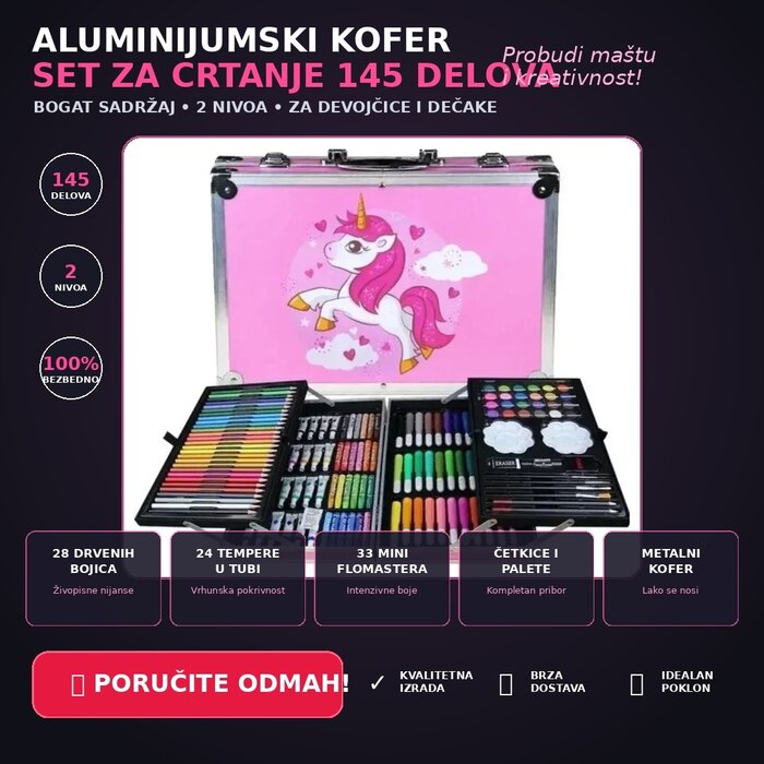 Dečiji Umetnički Set Za Crtanje i Slikanje